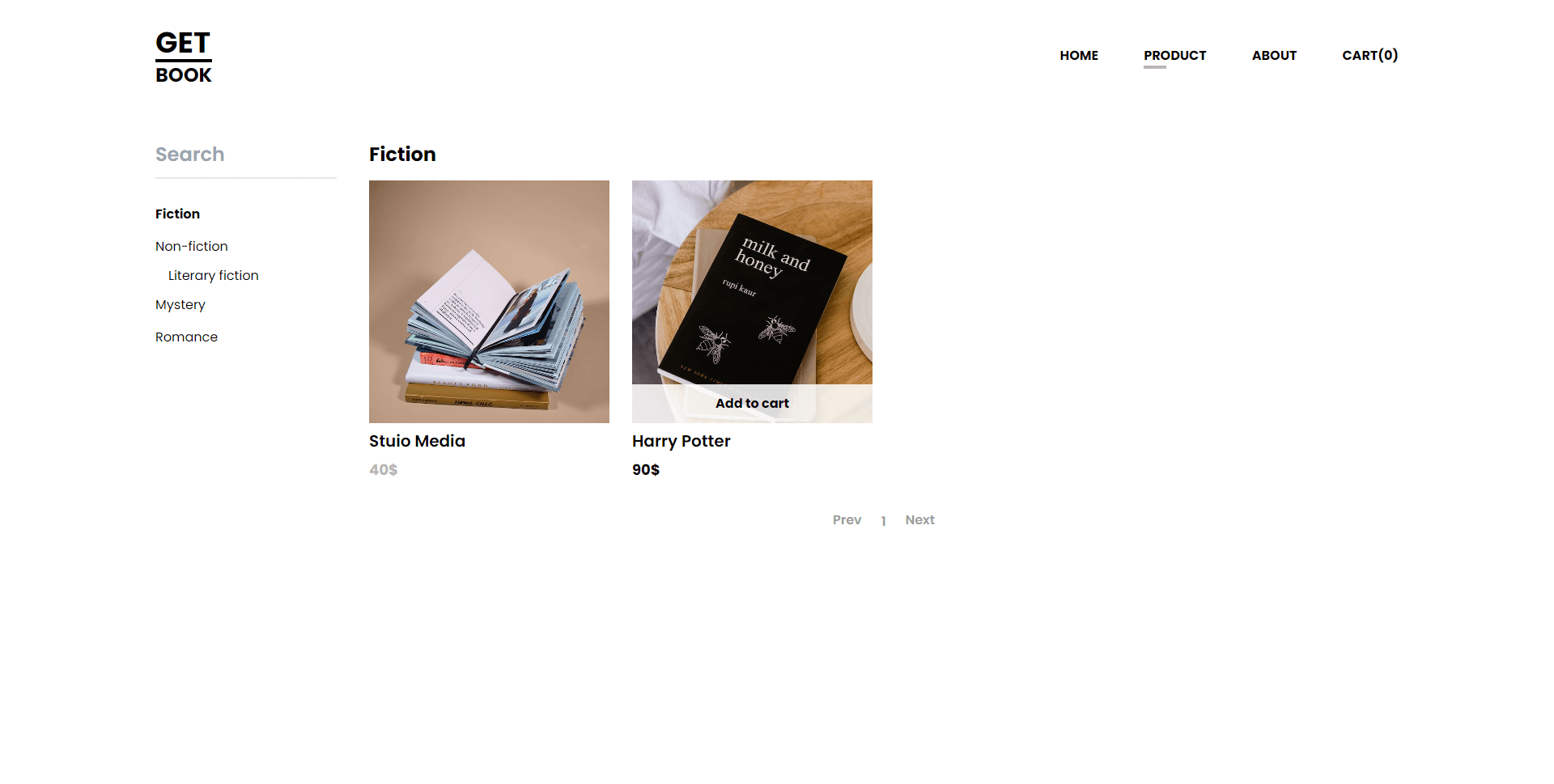 landing page